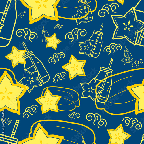 Carambola Seamless Pattern