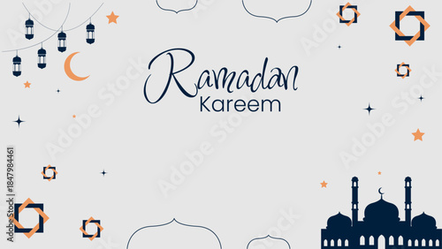 flat design ramadan kareem background