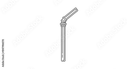 Flexible Plastic Straw Designed for Easy Sipping of Beverages in Various Settings