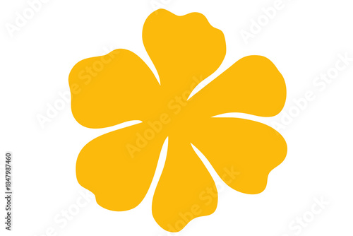 Abstract yellow blossom shape illustration design