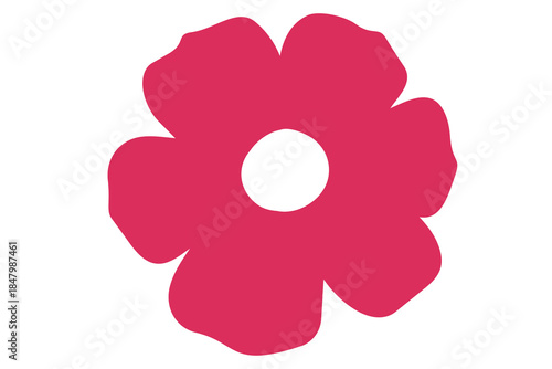 Abstract red blossom shape illustration design