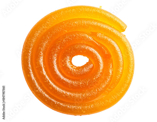Overhead View of Jalebi Spiral Pattern, Minimalist Presentation