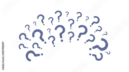 Question mark hand-drawn doodle frame design, vector illustration