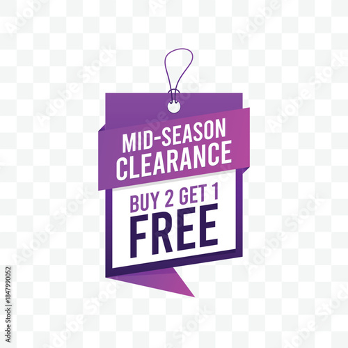 Mid-Season Clearance Buy 2 Get 1 Free Promotional Tag
