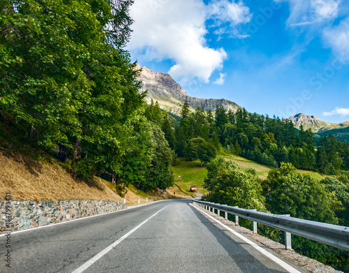 Summer Mountain Road to Breuil Cervinia
