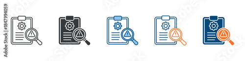 Risk Management Icon Set Multiple Style Collection 