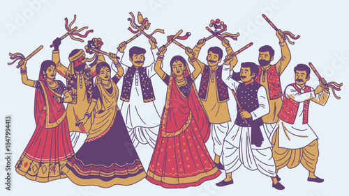 Traditional indian dance performance