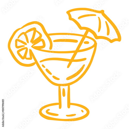 cocktail with lemon and lime