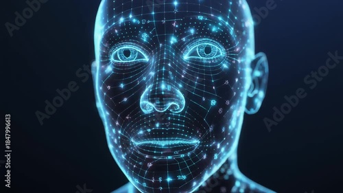 Abstract digital human face