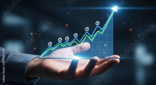 investment, graph, finance, loss, financial, buy, sell, price, risk, trader. touching at line for check my position of investment to take benefit or cut loss. graph is growth up. risk and loss.