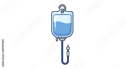 A depiction of intravenous drip illustrates contemporary medical interventions