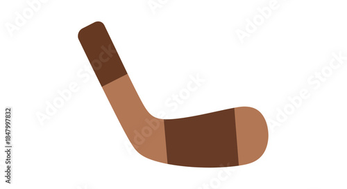 A hockey stick illustration, sporting goods equipment on a clear backdrop graphic resource