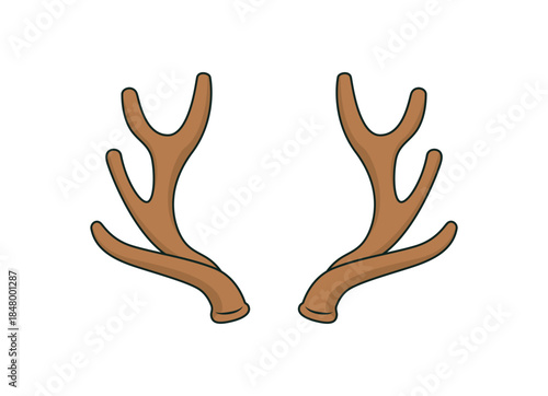 矢量鹿角装饰头饰麋鹿角
