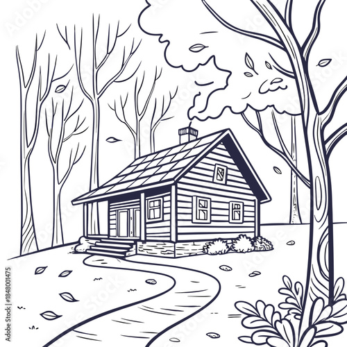 Cozy cabin in the woods