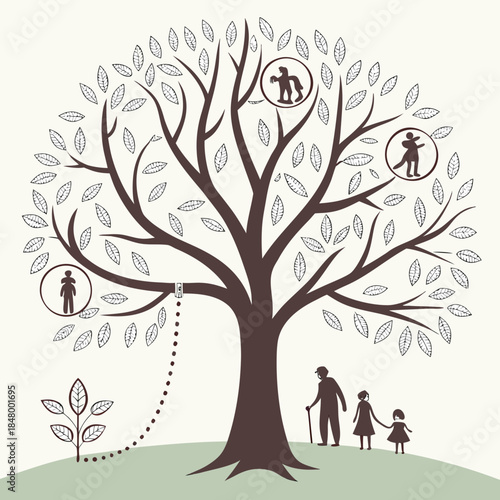 Family tree with generations