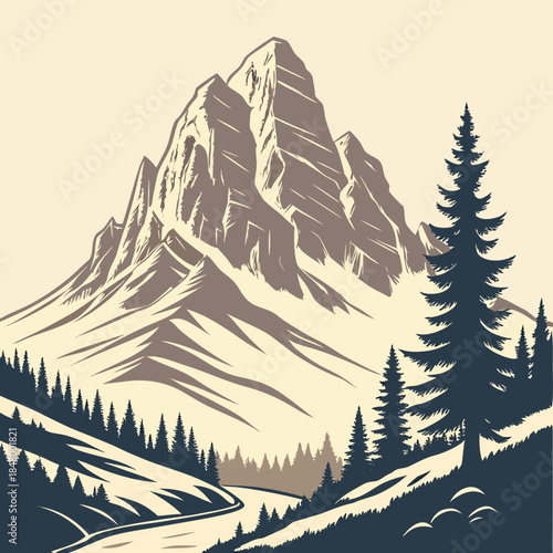 Majestic mountain landscape