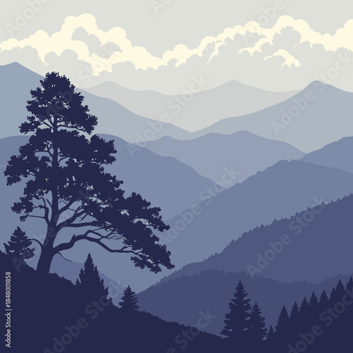 Serene mountain landscape