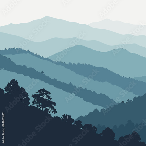 Serene mountain landscape at dusk