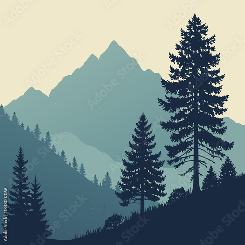 Serene mountain landscape