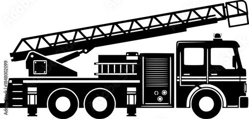 Dump Truck Construction Vehicle Vector Silhouette Icon