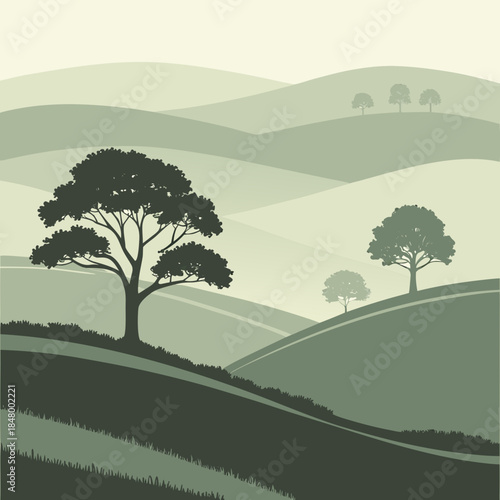 Serene countryside landscape