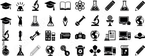 Science and education icons Vector