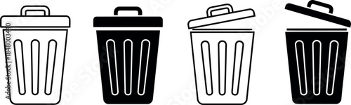 Trash can icons Vector