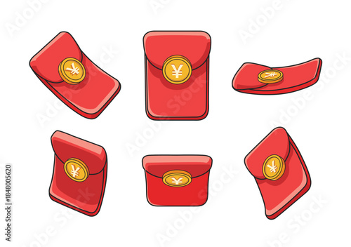 矢量红包金币优惠津贴返现
