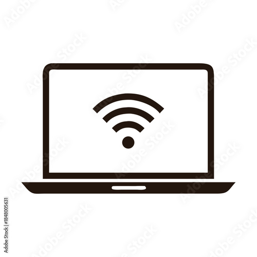 Laptop with wifi signal isolated on stay connected with wireless internet access on your laptop enjoy seamless browsing and fast download speeds with a strong wifi connection