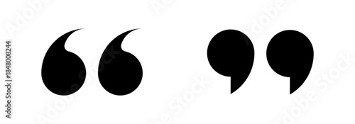 Set of quote icons, Commas quotes speech marks. vector illustration