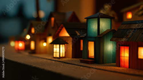 Fototapeta Naklejka Na Ścianę i Meble -  small fairy village street