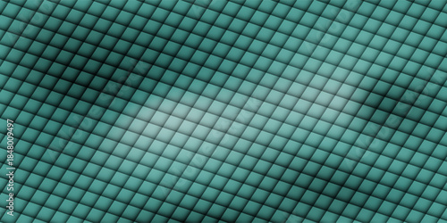 Corrugated glass texture effect. Abstract ribbed frosted acrylic transparent plate. Gradient polycarbonate cosmetic background. Reeded blue green window lined pattern. Diamond 3d podium distort panel