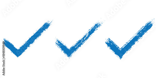 Grunge vector checkmark and cross. Grunge green check mark and red cross mark icon set. brush correct or incorrect sign with circle.