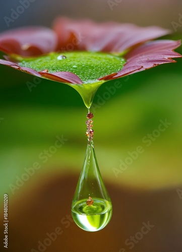 water drop on leaf