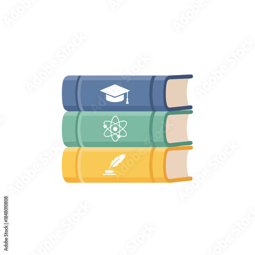 Stack of Books Icon Representing Education and Knowledge