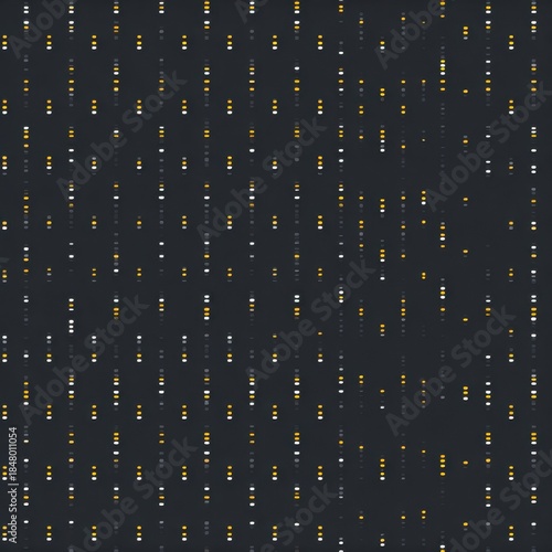 Pattern of Glowing Dots on Dark Background in Abstract Night Scene.