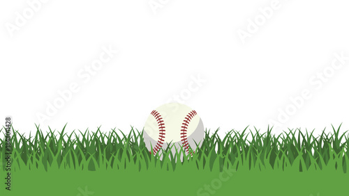 A pristine baseball rests nestled in vibrant green grass, evoking the spirit of summer and the excitement of the game.