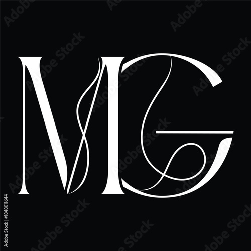 Initial letter MG logo design