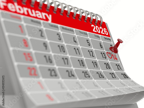 Valentine day. Calendar for...