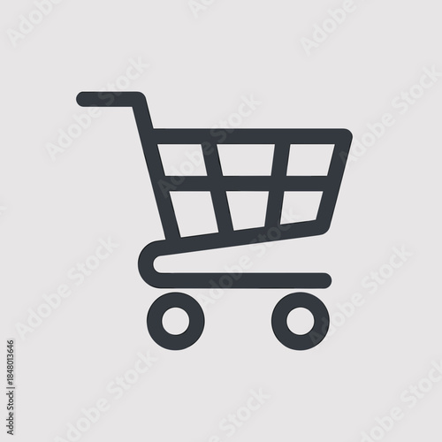 Shopping Cart Icon Represents Online Retail Purchase and Delivery Service