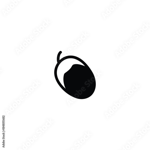 Stylized lucuma fruit icon with a vibrant healthy appearance perfect for food and health branding