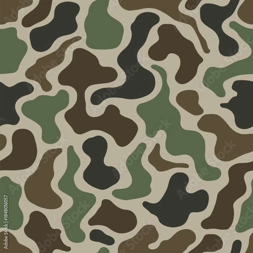 vector duck hunting camouflage pattern, seamless pattern, camo pattern. Desert camouflage