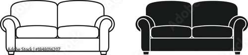 sofa,loveseat,silhouette,vector,icon,furniture,couch,two-seater,outline,black,isolated,illustration,design,element,living,room,home,decor,graphic,eps,symbol,logo,line,flat,simple,style,seat,armchair,i