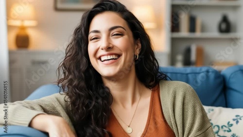 Wallpaper Mural woman sitting on sofa Torontodigital.ca