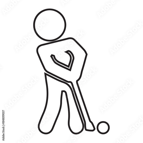 Man playing golf icon