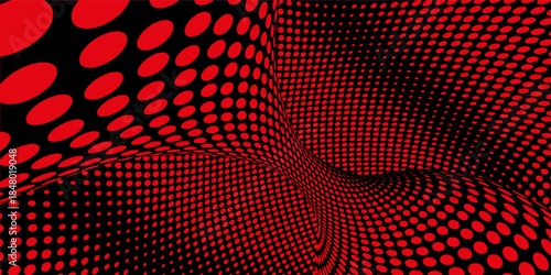 Abstract background modern geometric circles colorful vector. Dotted texture pattern. Geometric pattern in halftone style with gradient.