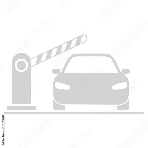 Parking barrier and car