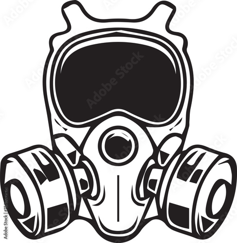 Gas Mask Icon – Protective Respirator Mask Illustration