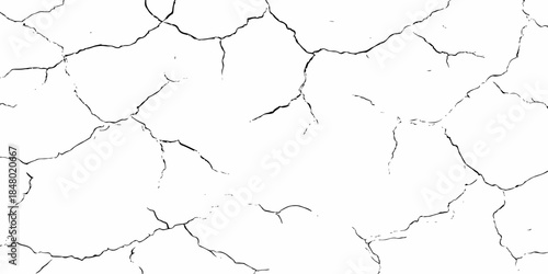Black and white texture of cracked and abstract grunge texture effect old concrete faded wall dry surface patterns background.
