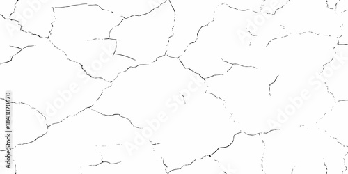 Black and white texture of cracked and abstract grunge texture effect old concrete faded wall dry surface patterns background.
